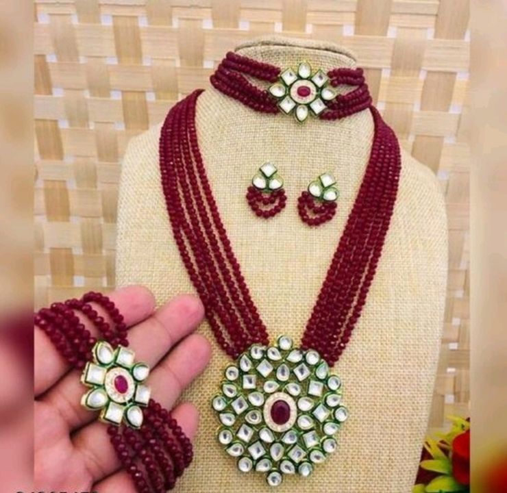 Long necklace with chokar and bracelet uploaded by business on 6/27/2021