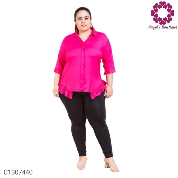 Women Plus Size Rayon Solid Tops uploaded by business on 6/27/2021