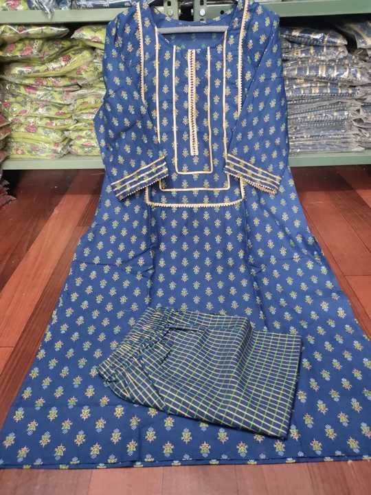 👗💃Super cotton kurti print with lace work and  Pant gold print

Size M to xxlf

*free shi uploaded by business on 6/28/2021
