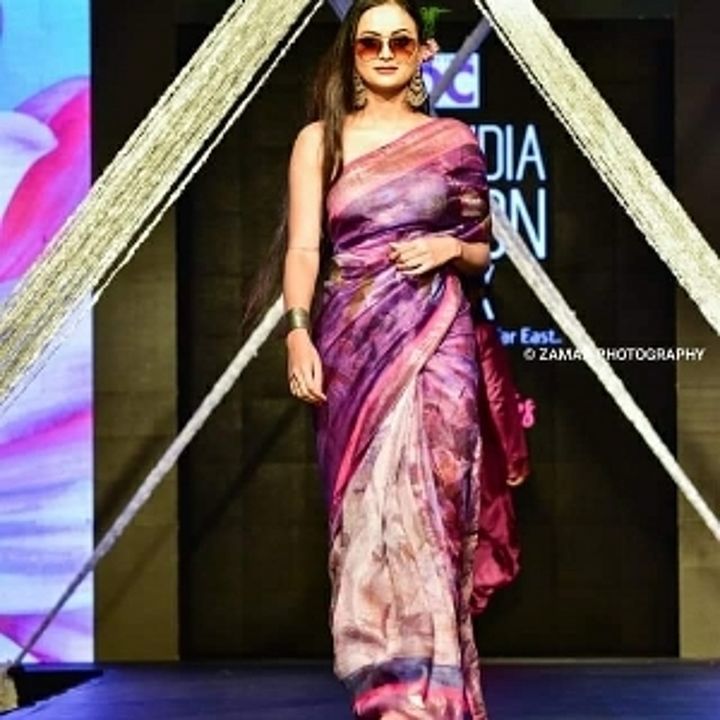 Digital Printed Linen Saree uploaded by SHAD FASHION INDUSTRY on 8/17/2020