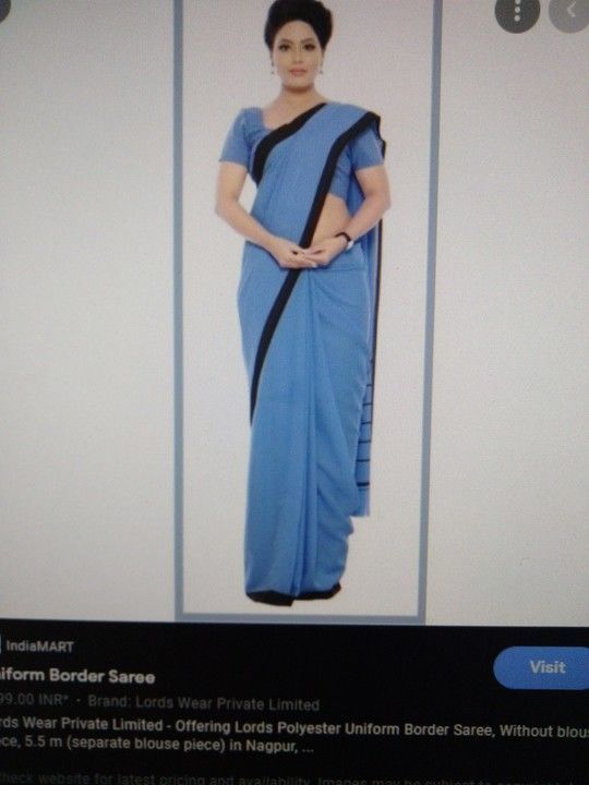 Post image I want 15 Pieces of Uniform saree like this with cotten and chiffon fabric.
Chat with me only if you offer COD.
Below is the sample image of what I want.