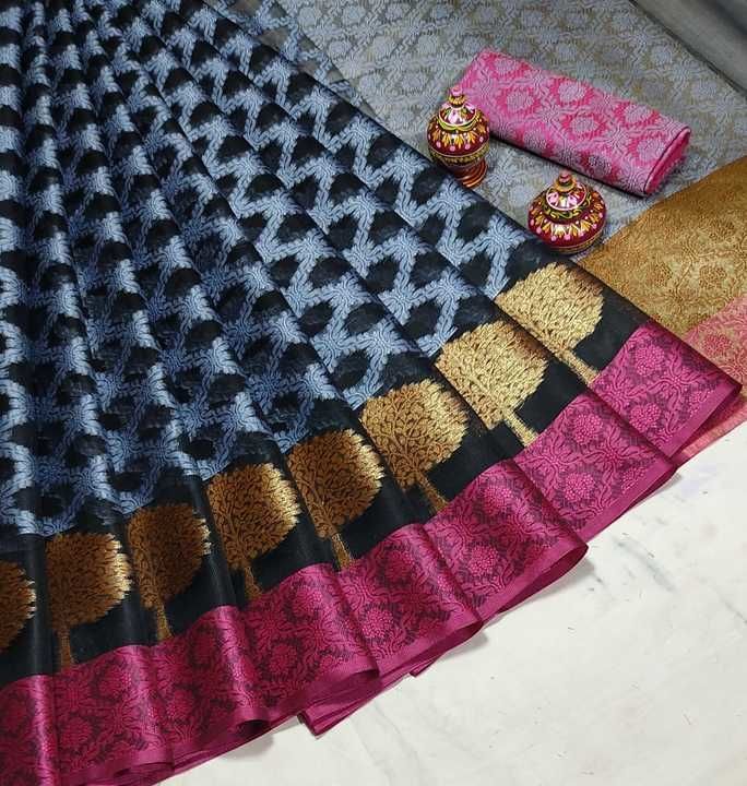 Post image *New Arrivals*
Premium QualityKora Muslin Fancy supernet sareesDouble warp sarees with contrast blouse and pallu.
Offer price 920 free shipping only. Book fast
*Set sarees available*