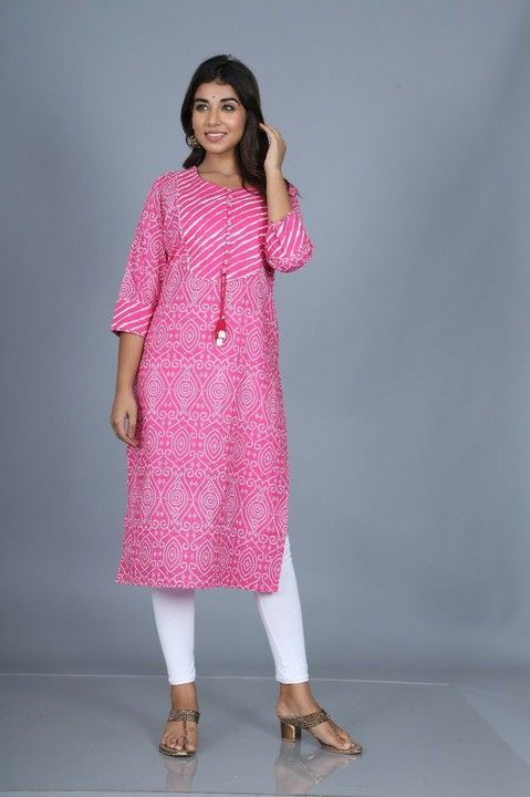  Cotton Bandhej Kurti uploaded by Swasti Clothing on 6/28/2021