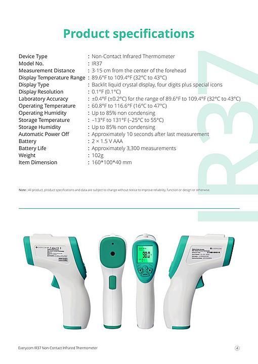 Infrared thermometer 5 year warranty uploaded by SANJU ENTERPRISE on 8/17/2020