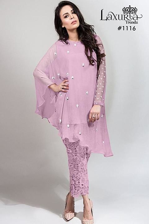 Branded designer suit With net Pant
Size M,XL uploaded by Khan Kaur Style on 8/17/2020