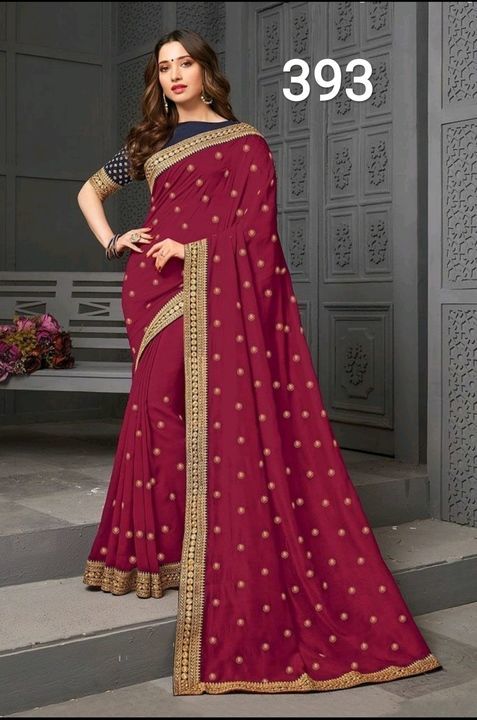 Women's Whine Color Rangoli Silk saree uploaded by NIK SHOPS on 6/28/2021