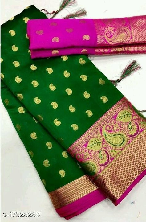 Post image Aakarsha Ensemble Sarees
Saree Fabric: Litchi SilkBlouse: Running BlouseBlouse Fabric: Litchi SilkMultipack: SingleSizes: Free Size (Saree Length Size: 5.5 m, Blouse Length Size: 0.8 m) 
Dispatch: 2-3 DaysDM ME FOR ORDER