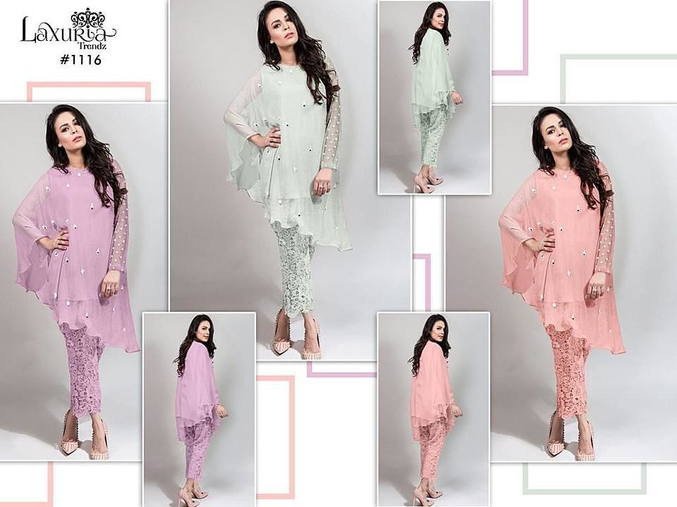 Branded designer suit With net Pant
Size M,XL uploaded by Khan Kaur Style on 8/17/2020