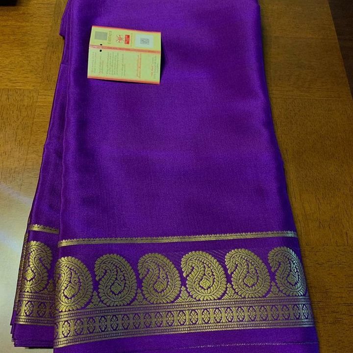 Post image pure mysore silk sarees 100 grm thicknessprice : 8300/- silk mark certified free shipping in India Mfor place order contact whatsoever 8121712982
resellers most welcome.