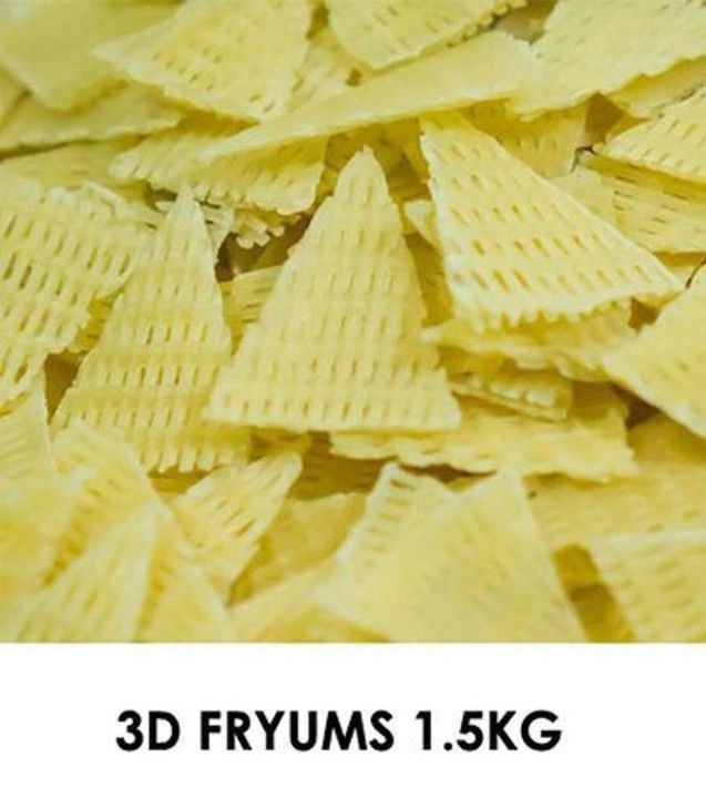 *1.5 kg 3D Fryums papad-Price Incl. Shipping*

 *Size*: 
Free Size(Quantity (gm) - 1500.0 grams) 
Fr uploaded by ALLIBABA MART on 6/29/2021