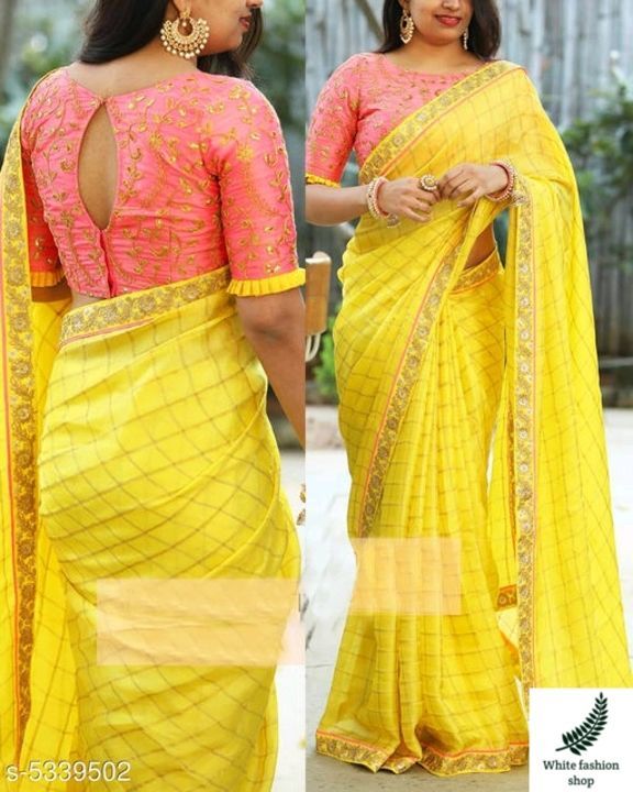 Checkout this latest Sarees
Product Name: *  Attractive Cotton Chex Saree*
Saree Fabric: Silk
Blouse uploaded by business on 6/29/2021