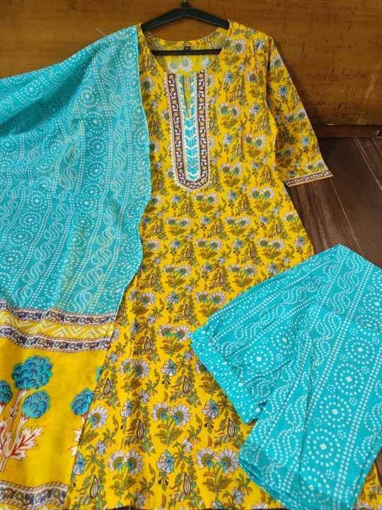 R21 👆🏻👆🏻👆🏻👆🏻👆🏻
*Exclusive collection*

Premium cotton kurti  with gota less and pant& mala uploaded by business on 6/29/2021