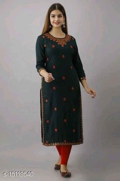 Post image Nice embroidered kurti available Cash on delivery.No delivery charge.For more details what's app on 9306608042