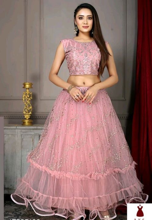 Havey Embroidered net lehenga  uploaded by business on 6/29/2021