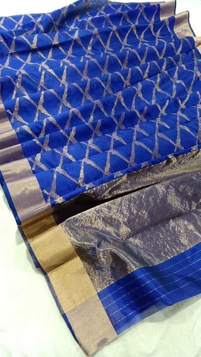 Post image chanderiloom Handloom chanderi pure katan organza silk ( pattu by silk) saree with blouse . 
To purchase DM or WhatsApp +91 7509234881 Total saree length - 6.50 meter / 5.70 meter... Saree , blouse 80 cm 
( Running blouse ) Please note there may be a slight difference in colour due to the camera resolutions . ..This product is handmade and may have slight irregularities which is a natural outcome of human involvement in the process . ..Mode of payment NEFT / Phonepe / Googlepay / Paypal . ...We ship sarees worldwide . ..