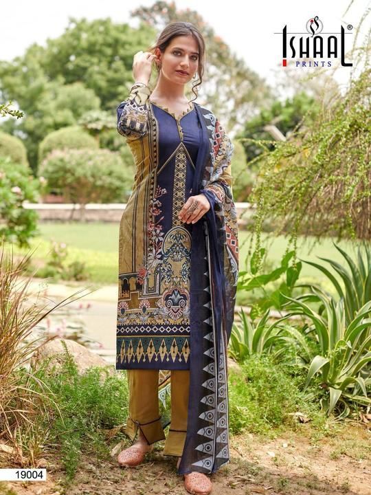 Post image *BEST FOR SUMMER*
        *LUXURY LAWN*
*😍KING OF COTTON😍*
                          ®️
*ISHAAL PRINTS *🎁 Presents🗣

*🌹GULMOHAR  VOL-19🌹*


*Pure lawn collection with heavy mal mal duppata*

👗Top : Pure Lawn (cut:2.25 mtr)

👖Bottom : pure lawn (cut:2 mtr)

💥Dupatta: Pure Cotton Mal Mal (cut 2.25 mtr)

*Designs : 10/-pcs set*

*Rate : 650 /-net ONLY

SINGLES AVAILABLE

Full set price will b low...dm for set

*With attractive pouch


*Booking Open*