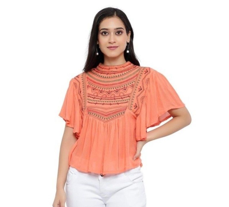 Post image *Catalog Name:* Women's Cotton Embroidered Tops
*Details:*Description: It Has 1 Piece of TopFabric: CottonNeck: High NeckSize: Bust (In Inches): Free Size (28 - 40)Length (In Inches): 25"Sleeves:Cape SleeveType: StitchedWork: Embroidered Color: White/Peach/BlackDesigns: 3
💥 *FREE Shipping* 💥 *FREE COD* 💥 *FREE Return &amp; 100% Refund* 🚚 *Delivery*: Within 7 days 