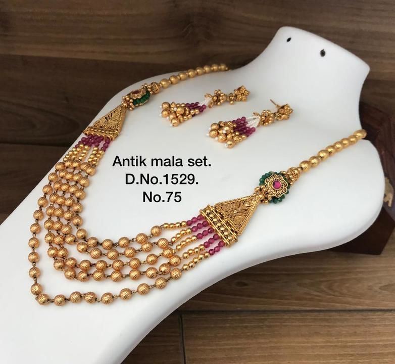 High Gold Brass Antique Mala uploaded by Parth's Imitation Jewellery on 6/29/2021
