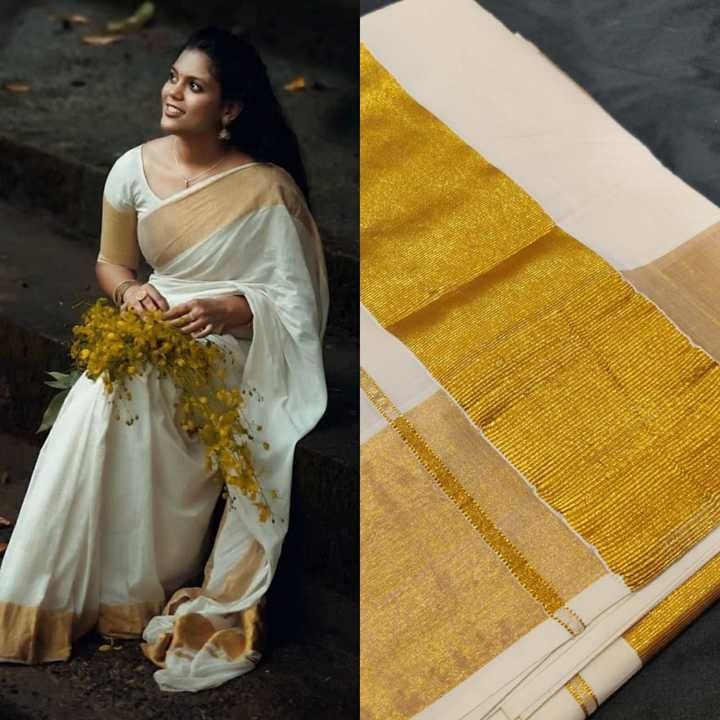Golden zarl Saree uploaded by business on 6/29/2021