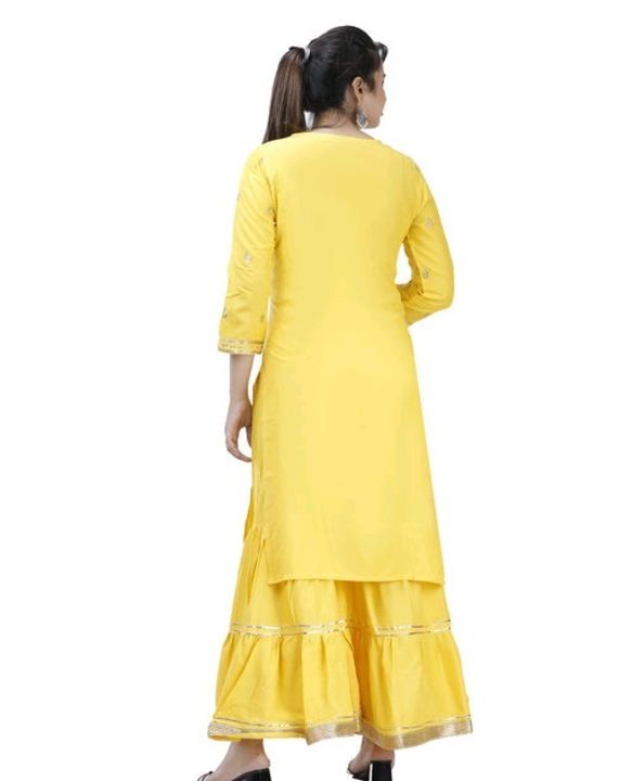 *Women's Solid Daily Wear Kurta Set with Sharara* uploaded by Hani Enterprises Faishonble on 6/30/2021