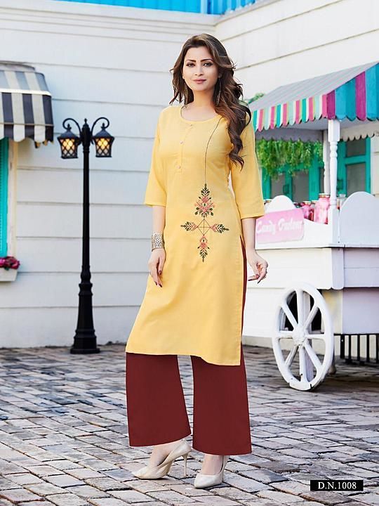 Post image 9810633407

Presenting Causal Wear Kurtis

Fabric Detail
Kurti - Rayon Slub

Type - Stitched
Size - M-38,L-40,Xl-42,2xl-44

Work - Embroidey

Length - 42 Inch

*Dispatch Time - Same Day*

      • Cash On Delivery Available📦