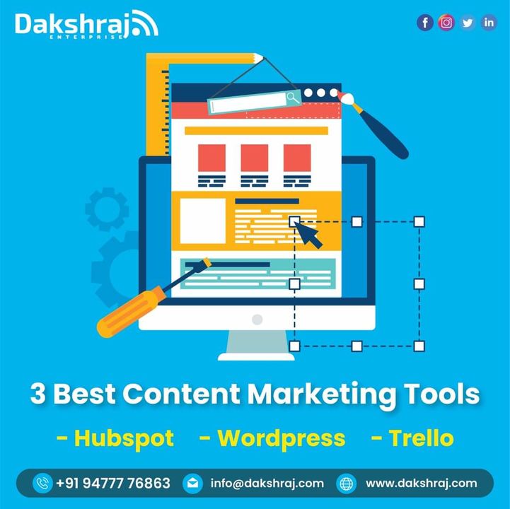 Post image With numerous marketing tools, it all can get confusing.
But these are the 3 best content marketing tools you should definitely try.
✓ #HubSpot✓ #WordPress✓ #Trello
Use it and share your valuable experience with us, if you need any kind of help in content marketing then please let us know!
