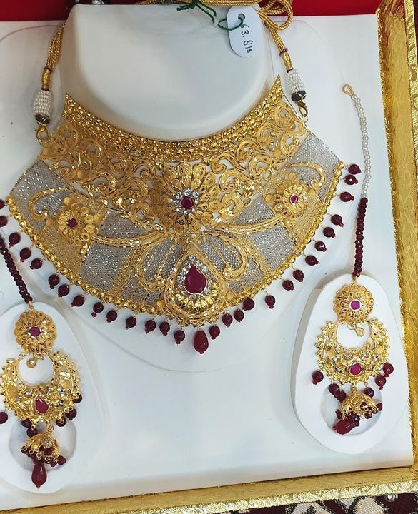 Gold chokar new disaing light weight jewelry uploaded by mohd qamar on 6/30/2021