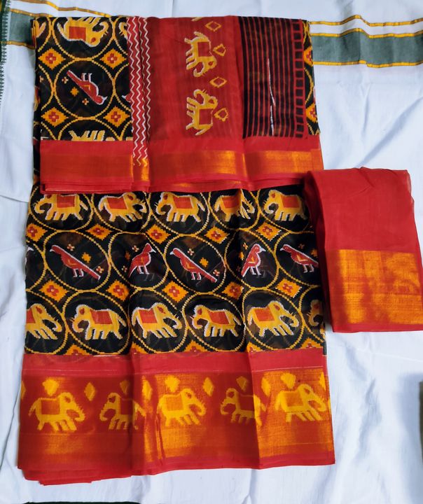 Linen cotton sarees uploaded by business on 6/30/2021