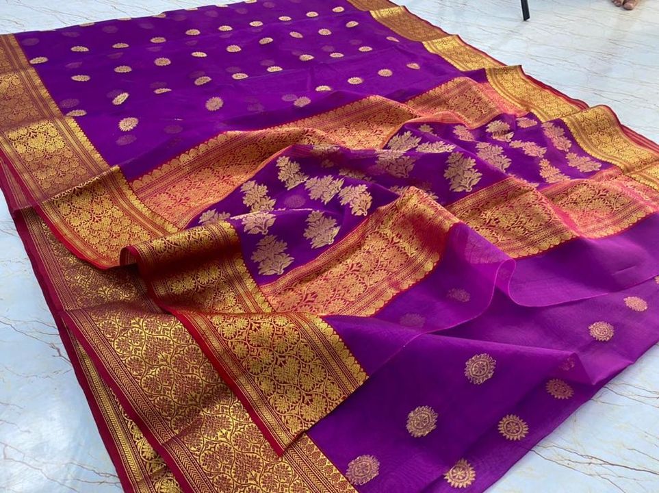  chanderi Silk katan saree uploaded by business on 6/30/2021