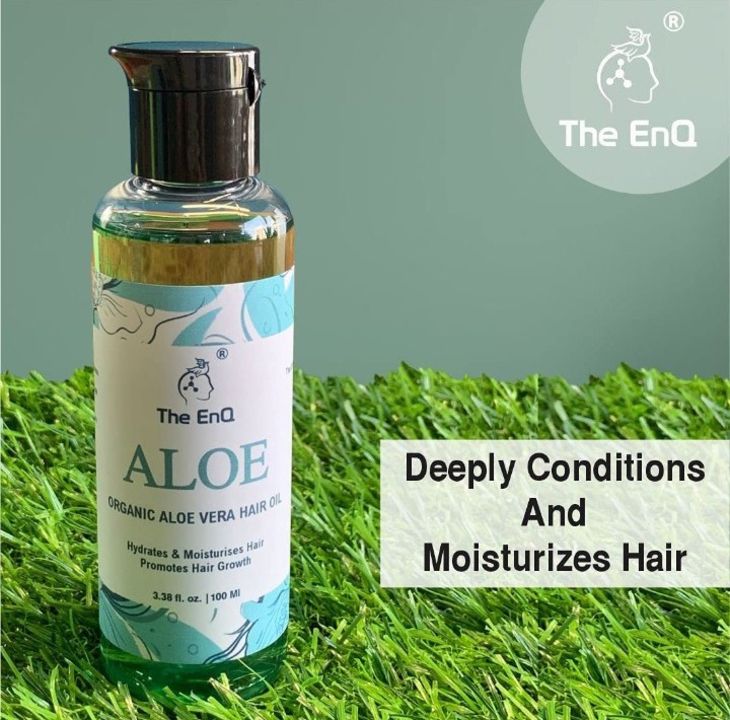 The EnQ ALOE Organic Aloe Vera Hair Oil 100 ML || 100 % Organic || Hair Moisturiser || Light & Non S uploaded by business on 6/30/2021