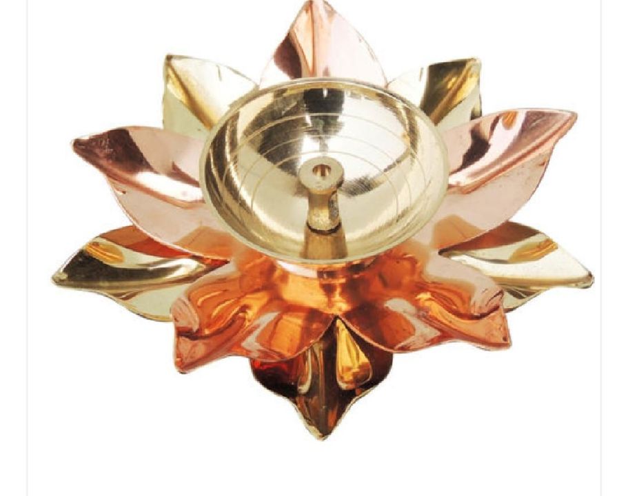 Lotus Diya uploaded by Srini's Copper Gift World on 7/1/2021