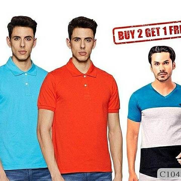 Buy 2 Get 1 Free Cotton Mens T-shirt uploaded by Online Meri Dukaan - Website  on 8/18/2020