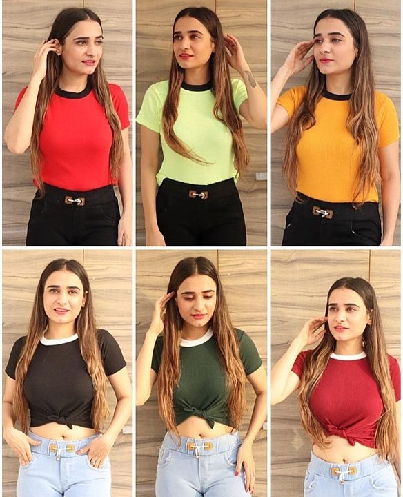 *Ringer croptops*

Fabric-Knitted 

Free size upto 34 bust

Buy 1 -330₹+ship
Buy 3-599₹+ship
Buy 5-8 uploaded by Fashion and beauty hub on 8/18/2020