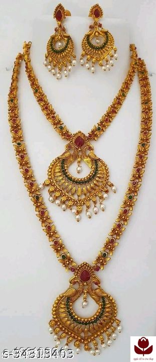 Gold plated jewellery set uploaded by ANJAL on 7/2/2021