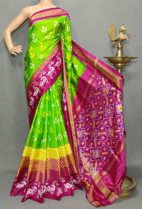 Ikkat silk sarees uploaded by Sushma krishna collections on 7/2/2021