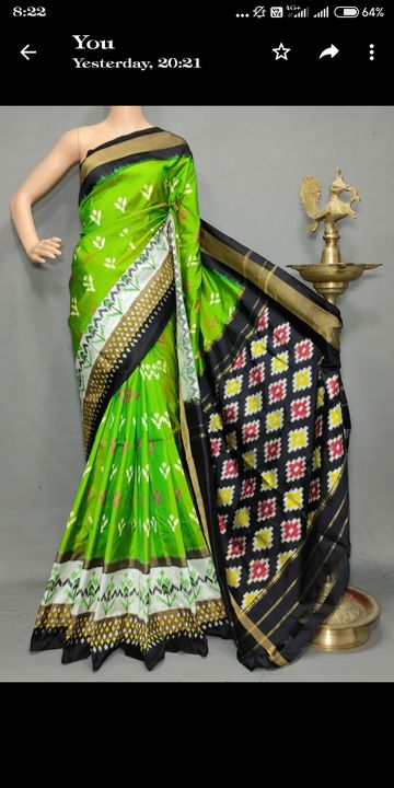 Ikkat silk sarees uploaded by Sushma krishna collections on 7/2/2021