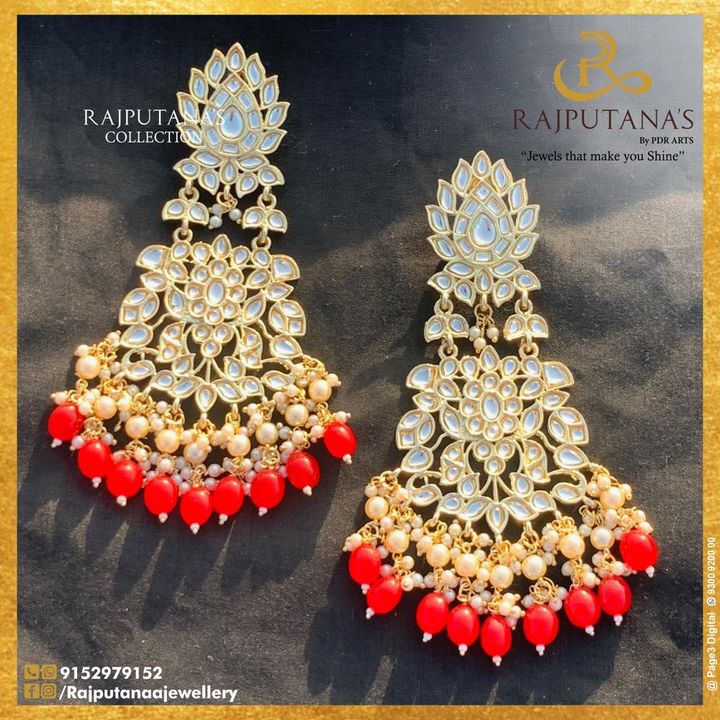Kundan earrings uploaded by Rajputana's on 7/2/2021