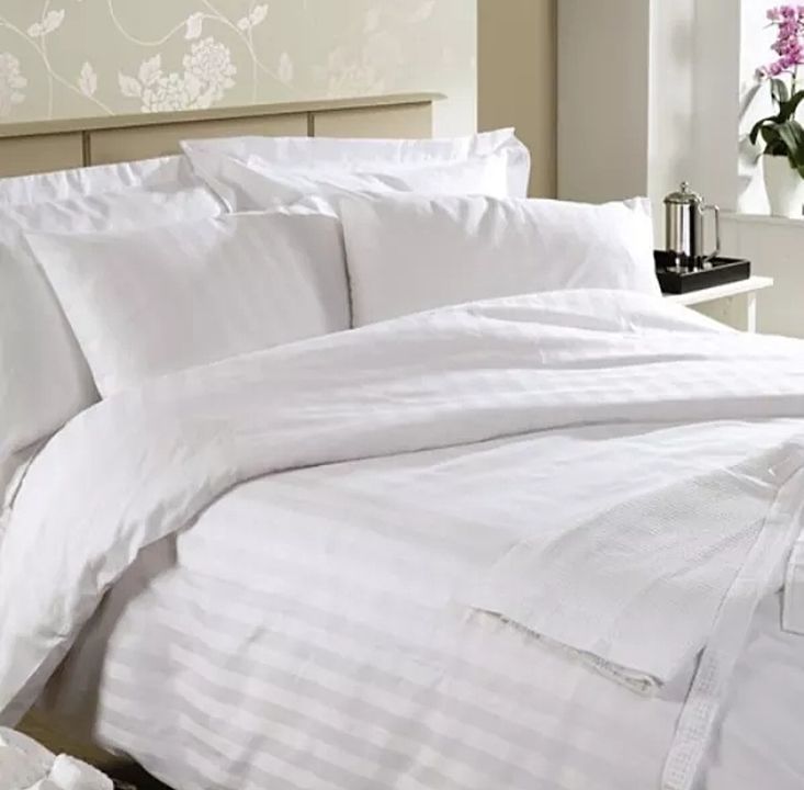 Satton patti pure white bedsheets uploaded by Kajal Bedsheets on 8/18/2020