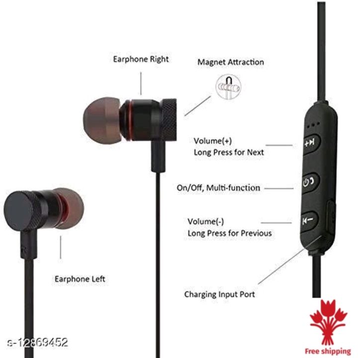 * Magnetic Bluetooth Wireless 4.0 Handfree Stereo Headphone Compatible with All Android OR iPhone De uploaded by Kuna shop on 7/2/2021