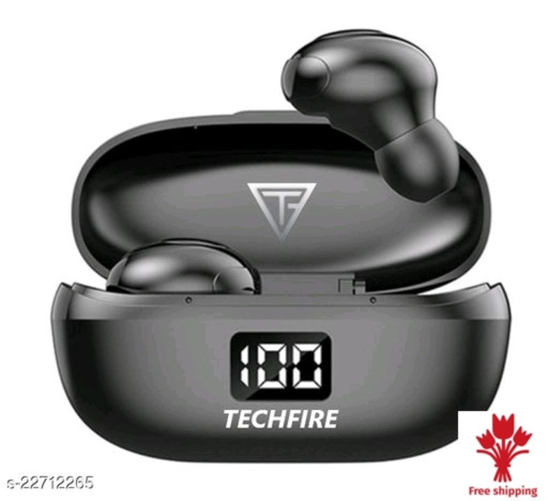  *TECHFIRE HTK-6 Wireless Earphone Mini Bluetooth 5.0 Headphone EARUDS Bluetooth Headset  (Black, Tr uploaded by Kuna shop on 7/2/2021