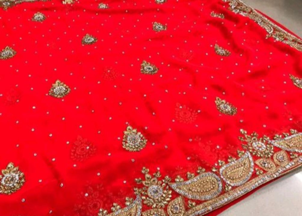 Beautiful bridal saree uploaded by business on 7/2/2021