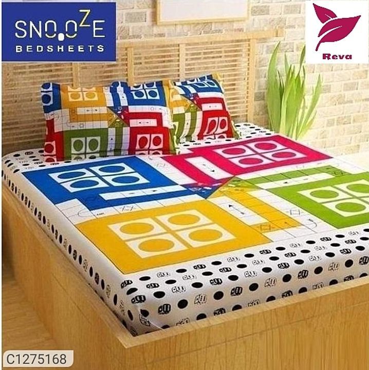 Snooze Ludo Printed Cotton Double Bedsheet uploaded by Reva Collection on 8/18/2020
