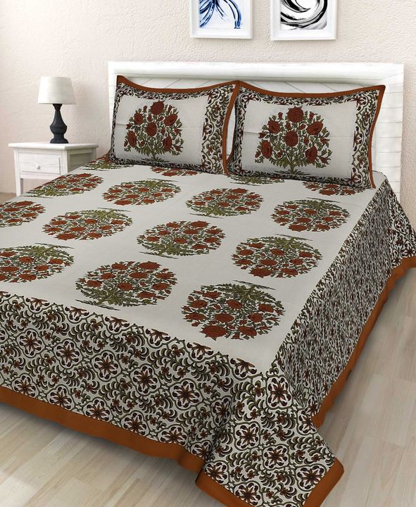 Post image Bedsheet pure cotton fabric Multiple colors and design With 2 pillow covers 
More designs and quality available