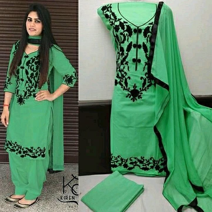 Floral Embroidered Cotton Suits & Dress Material uploaded by Wholesale Store In Kashmir on 8/18/2020