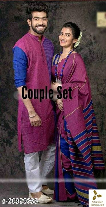 Saree with men's kurta uploaded by business on 7/3/2021