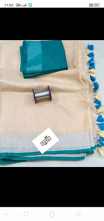 Post image I'm manufacture linen saree Quality taissu linen Saree quality Chanderi linen Saree quality cotton 💯 silk sulab suit dupatta my whatsapp number 👉👉 9315536135