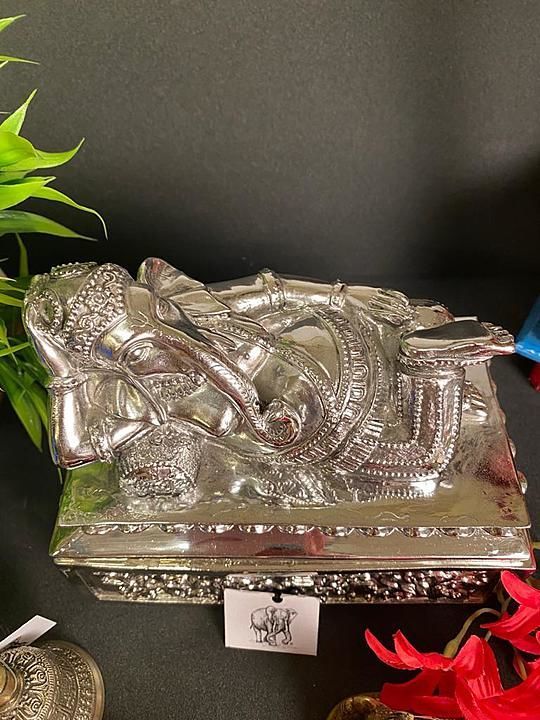  Lord Ganesh  with silver coated uploaded by business on 8/19/2020