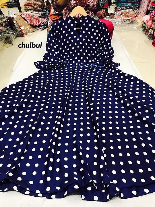 Post image *There is never a wrong time for polka dot*😻😻😻😻

smart gowns at best price😍😍

details -soft crepe flairy gowns with beautiful print and designer neck pattern
(back long zip to give beautiful fitting)

size -l,xl,xxl,3xl

dispatching-rdy ✅✅✅

price -695/-free shipping