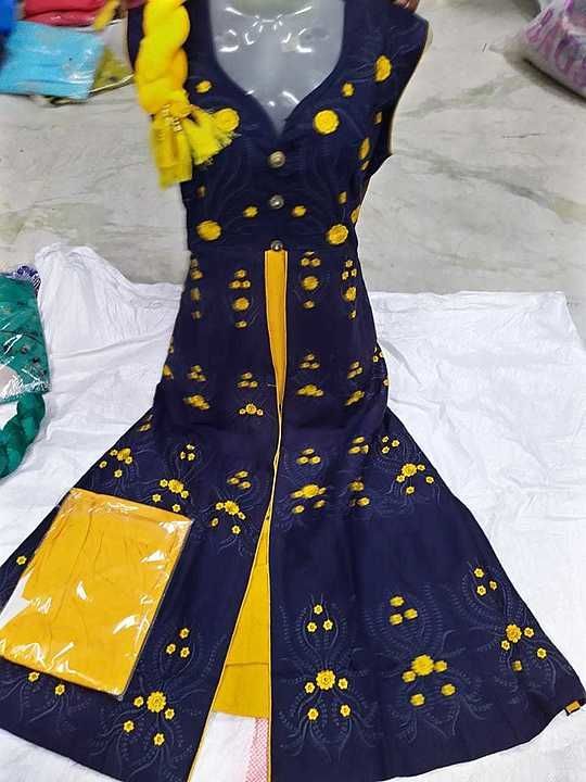 Reyon top🔥🔥
Full embroidery work🔥🔥
Top bottom shawl full set🍫🔥
Single set  uploaded by business on 8/19/2020