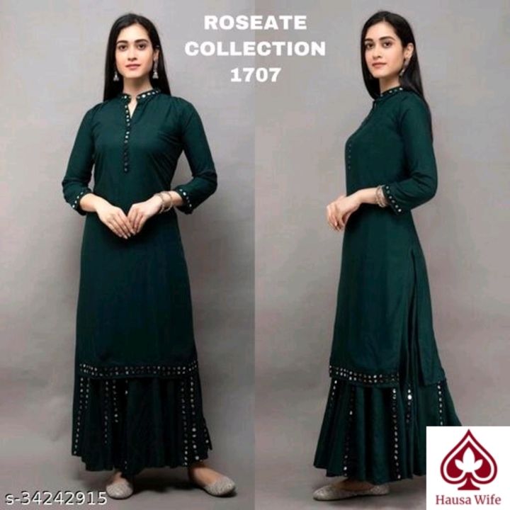Catalog Name:*Abhisarika Voguish Women Kurta Sets*
Kurta Fabric: Rayon
Bottomwear Fabric: Rayon
Fabr uploaded by business on 7/3/2021